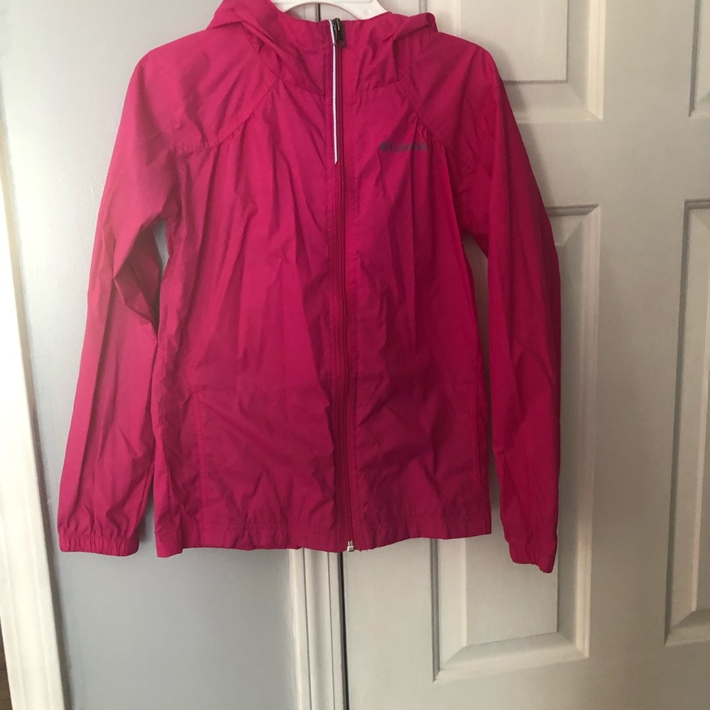 Girls Columbia rain jacket.